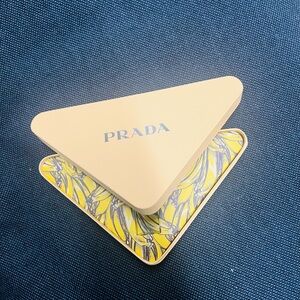 Prada Yellow Triangle Logo Accessory